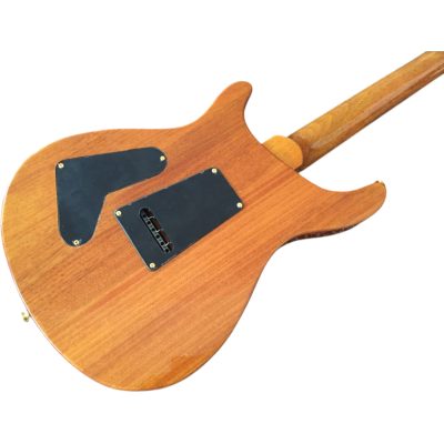 Custom Monarch Santana Teal Flamed Maple Top Pink Headstock Guitar - Image 4