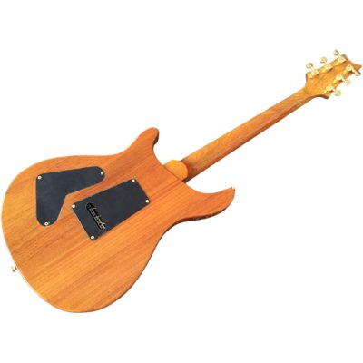 Custom Monarch Santana Teal Flamed Maple Top Pink Headstock Guitar - Image 5