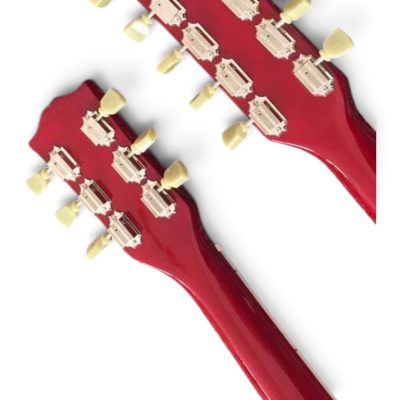 Custom Crown SG Jimmy Page Double Neck 12 6 String EDS1275 Heritage Cherry Finish Guitar - Image 3