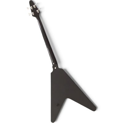 Custom Crown Korina Flying V Jet Black Finish 4 String Bass - Image 5