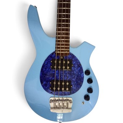 Custom Aether Bongo Sky Blue 4 String Bass With Battery