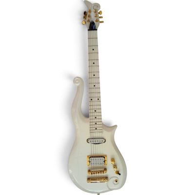 Custom Ember Prince Cloud Pearl White Electric Guitar Dot Inlays - Image 8