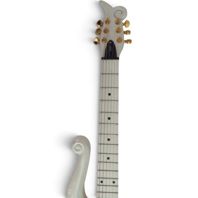 Custom Ember Prince Cloud Pearl White Electric Guitar Dot Inlays - Image 3