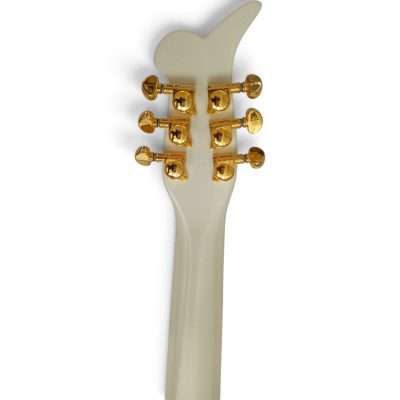 Custom Ember Prince Cloud Pearl White Electric Guitar Dot Inlays - Image 6