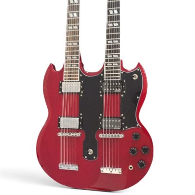 Custom Crown SG Jimmy Page Double Neck 12 6 String EDS1275 Heritage Cherry Finish Electric Guitar
