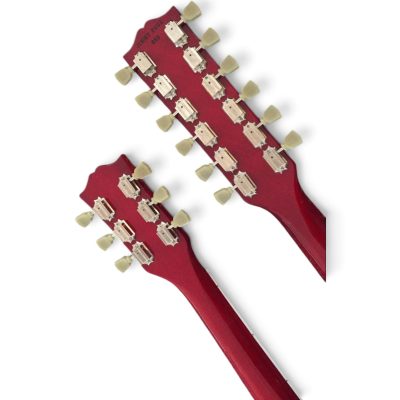 Custom Crown SG Jimmy Page Double Neck 12 6 String EDS1275 Heritage Cherry Finish Electric Guitar - Image 5