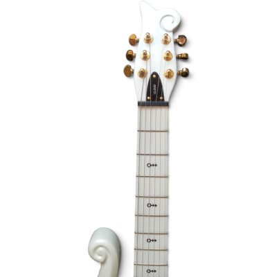 Custom Ember Prince Cloud Pearl White Electric Guitar - Image 6