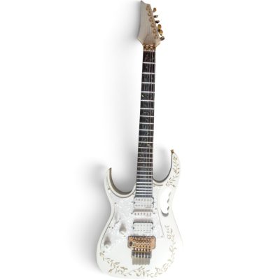 Custom Axis JEM7V Steve Vai White Gold Floral Electric Guitar - Image 2