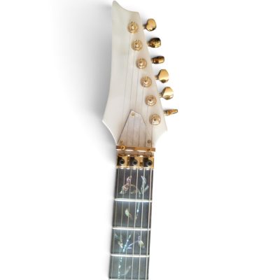 Custom Axis JEM7V Steve Vai White Gold Floral Electric Guitar - Image 5