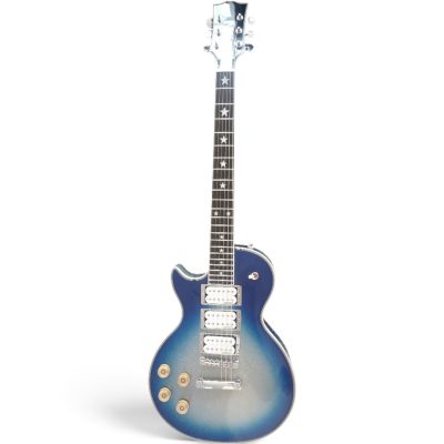 Custom Crown Ace Frehley Budokan Robot Blue Silver Sparkle Dust Guitar - Image 9