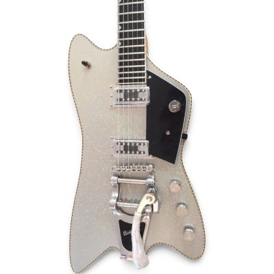 Custom Sovereign Jupiter Thunderbird Billy Bo Metallic Silver Electric Guitar Bigsby Tremolo