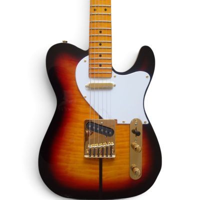 Custom Regent Merle Haggard Tuff Dog Sunburst Quilted Maple Top Guitar 7.25 Inch Radius