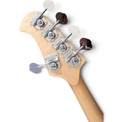 Custom Aether Sting White 5 String Bass White Pearloid Pickguard 9V Battery - Image 5