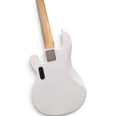 Custom Aether Sting White 5 String Bass White Pearloid Pickguard 9V Battery - Image 6