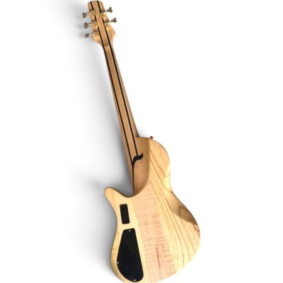 Custom Solis Imperial Natural Birdseye 5 String Bass - Image 2