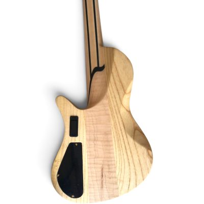Custom Solis Imperial Natural Birdseye 5 String Bass - Image 4