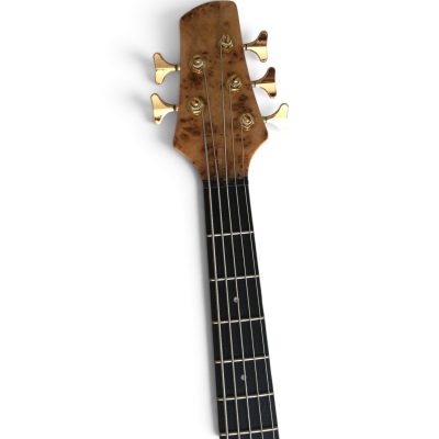 Custom Solis Imperial Natural Birdseye 5 String Bass - Image 6