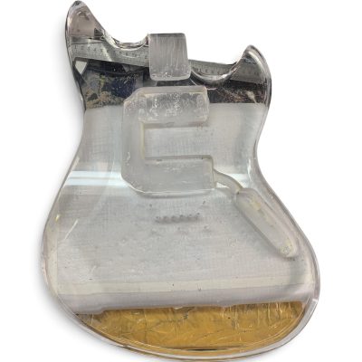 Custom Regent Plexiglass Acrylic Lucite DIY Mustang Guitar Body Made For String Through Gotoh Bridge