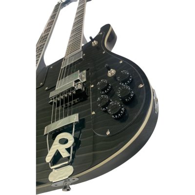 Custom Nova 4080 Geddy Lee Double Neck Black 4 String Bass 6 String Guitar Bolt On - Image 4