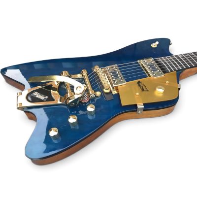 Custom Sovereign Jupiter Thunderbird Billy Bo Cerulean Blue Prism Guitar Bigsby Tremolo - Image 9
