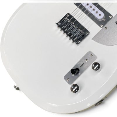 Custom Pyrite Mark III Brian Jones White Teardrop 6 String Guitar - Image 11