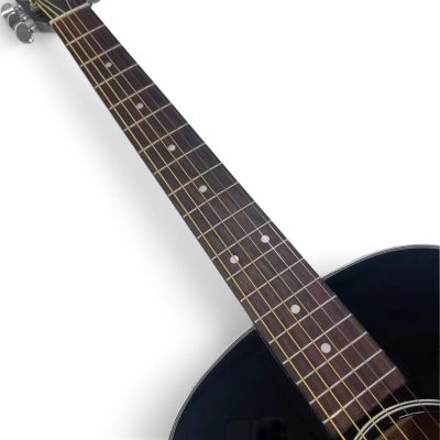 Custom Crown L00 Ebony Black Acoustic Electric Guitar Fishman EQ Sitka Spruce Top And Mahogany Body - Image 2