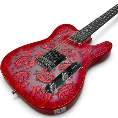 Custom Regent Pink Red Paisley 12 String Electric Guitar - Image 3