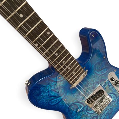 Custom Regent Blue Paisley 12 String Electric Guitar - Image 6