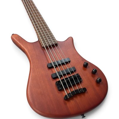 Custom Pulse Thumb Ryan BO Natural Transparent Satin Ovangkol 5 String Bass - Image 7