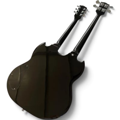 Custom Crown SG Geddy Lee Double Neck 6 String Guitar 4 String Bass Tobacco Burst - Image 2