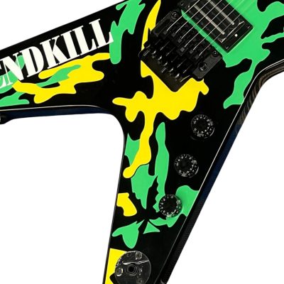 Custom Aurelius Dimebag Trend Alien Skull Camo Floyd Rose Tremolo Guitar - Image 4