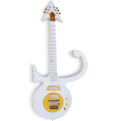 Custom Ember Prince Love Symbol Fretboard White Floyd Rose Tremolo Electric Guitar - Image 5