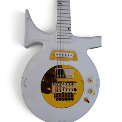 Custom Ember Prince Love Symbol Fretboard White Floyd Rose Tremolo Electric Guitar - Image 8
