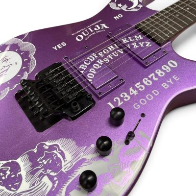Custom Obsidian Kirk Ouija Board Metallic Purple Good Bye Guitar Floyd Rose Tremolo - Image 5