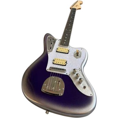 Custom Regent Purple Silver Metallic Burst Jaguar Kurt Cobain Finish 6 String Electric Guitar - Image 6