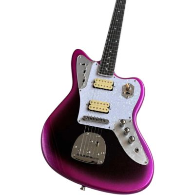 Custom Regent Pink Metallic Burst Jaguar Kurt Cobain Finish 6 String Electric Guitar