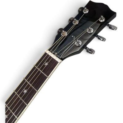 Custom Crown Ebony Kirk Hammett Raven Acoustic Electric Guitar Fishman EQ - Image 6