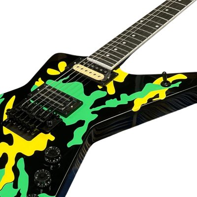 Custom Aurelius Dimebag Trend Alien Skull Camo Floyd Rose Tremolo Guitar - Image 8