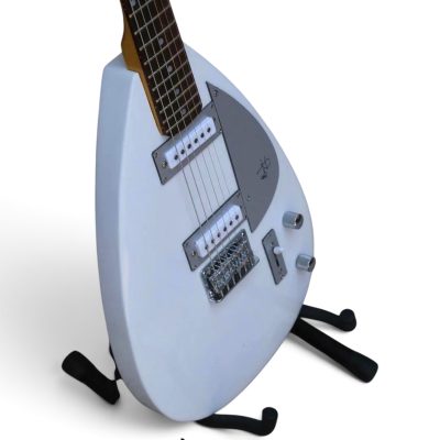Custom Pyrite Mark III Brian Jones White Teardrop 6 String Guitar - Image 6