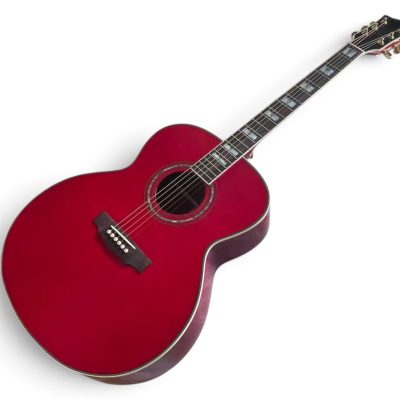 Custom Vile Barry S4BG Songbird Crimson Red Acoustic Electric Guitar