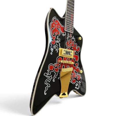 Custom Sovereign Jupiter Thunderbird Billy Bo Firebird Dragon Black Guitar Single Pickup - Image 4