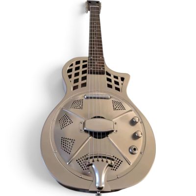 Custom Cobalt Resonator 37 Inch Guitar Resophonic 9 1/2 Inch Spun Aluminum Cone