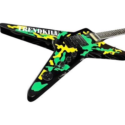 Custom Aurelius Dimebag Trend Alien Skull Camo Floyd Rose Tremolo Guitar - Image 13