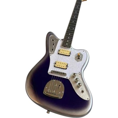 Custom Regent Purple Silver Metallic Burst Jaguar Kurt Cobain Finish 6 String Electric Guitar