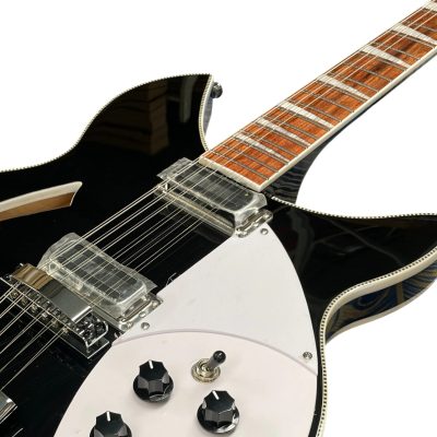Custom Nova Checkerboard Bindings Black 360 George Harrison Finish 12 String Guitar - Image 15