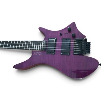 Custom Diplomat Boden Purple Flamed Maple Top Headless Guitar - Image 3