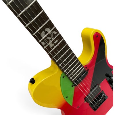 Custom Regent Asuka Red Neon Eva Electric Guitar - Image 4