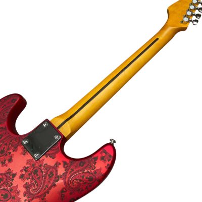 Custom Regent Burton Red Pink Paisley Electric Electric Guitar - Image 2