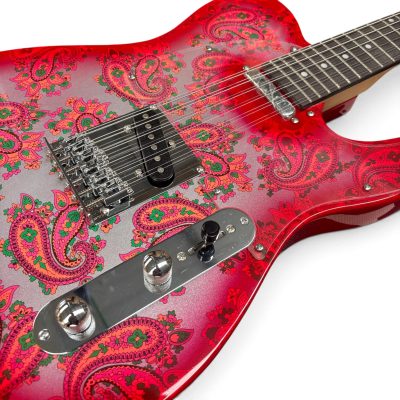 Custom Regent Pink Red Paisley 12 String Electric Guitar - Image 12