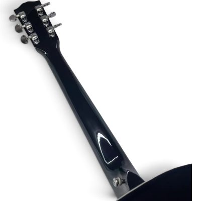 Custom Crown L00 Ebony Black Acoustic Electric Guitar Fishman EQ Sitka Spruce Top And Mahogany Body - Image 4